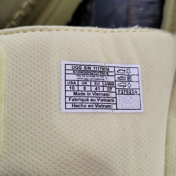 UGG GOLDENSTAR LEMON LEATHER PLATFORM STRAPPY SANDALS WOMEN'S SIZE 10 - Picture 10 of 11